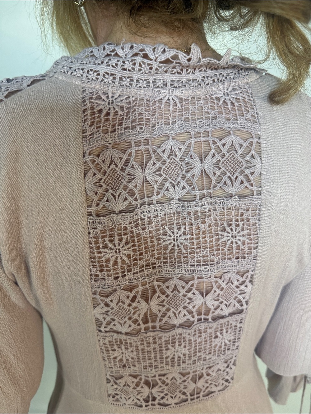 FP ONE DUSTY MAUVE LACE MINI DRESS SP - Picture 8 of 9